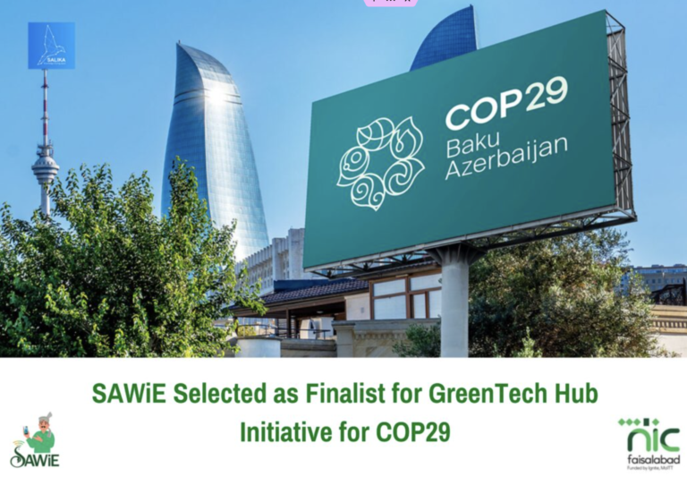 SAWiE Selected as Finalist for GreenTech Hub Initiative for COP29